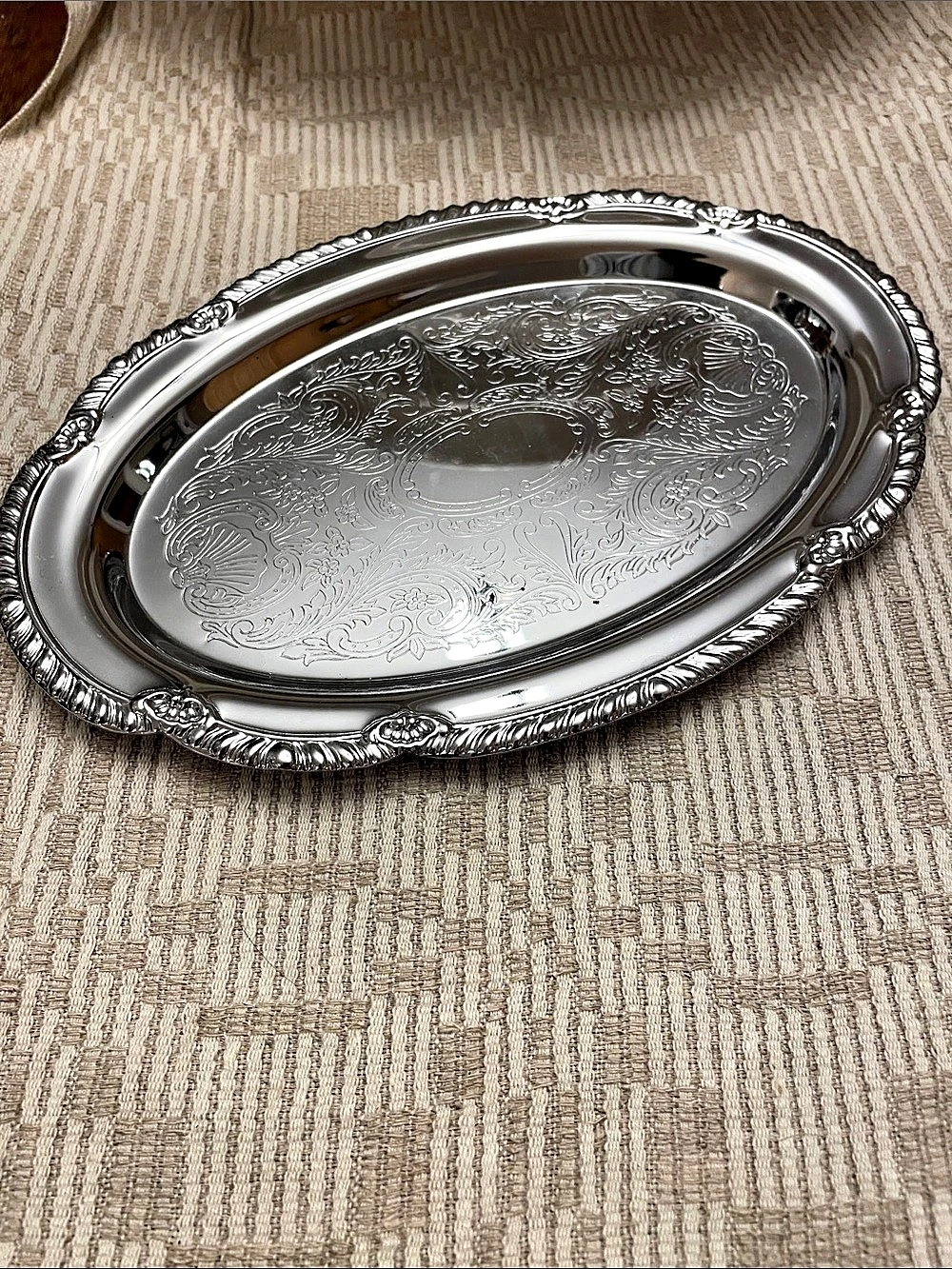 Godinger Heritage Silver Oval Serving Tray